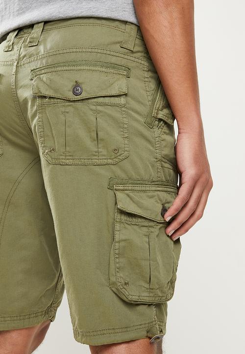 Brave Soul - George cargo shorts - green