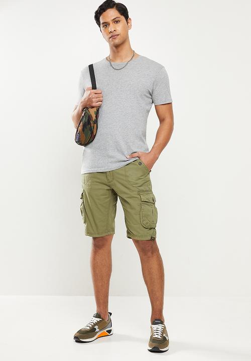 Brave Soul - George cargo shorts - green