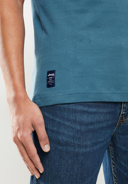 JEEP - Edison short sleeve logo tee - blue