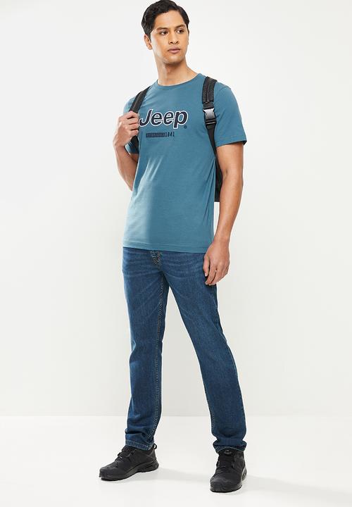 JEEP - Edison short sleeve logo tee - blue