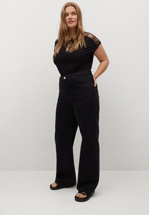 Violeta by Mango - Plus T-shirt doti - black