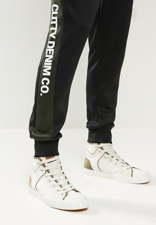 Cutty - Wayne regular fit scuba trackpants - black