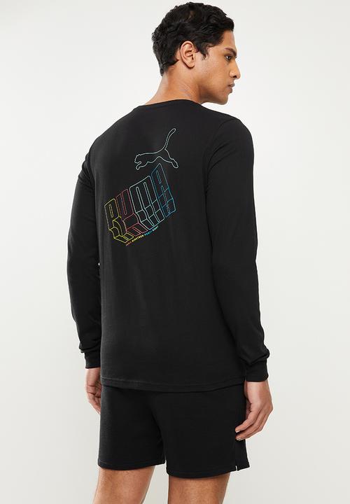 PUMA - Puma graphic long sleeve tee - puma black