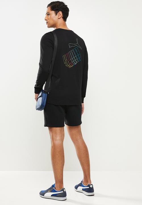 PUMA - Puma graphic long sleeve tee - puma black