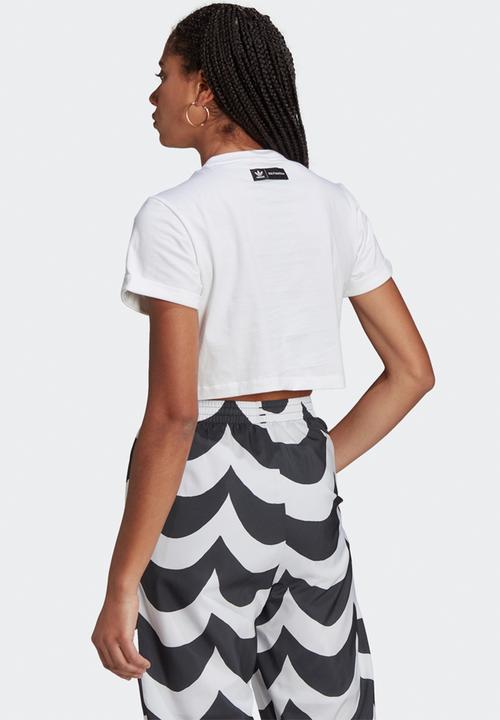 adidas Originals - Winner crop tee - white