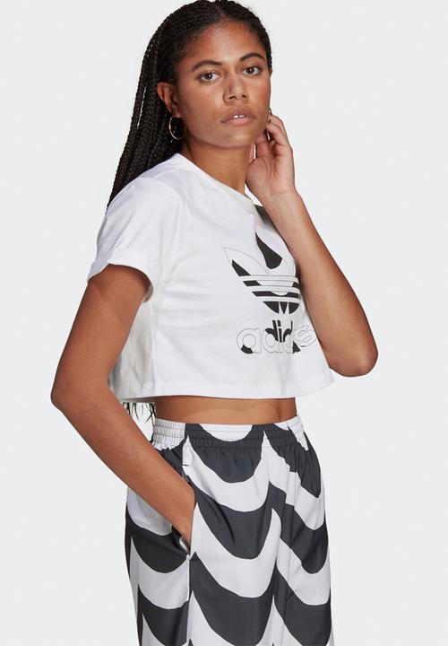 adidas Originals - Winner crop tee - white