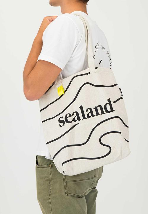 Sealand - Printed tote bag - neutral & black 