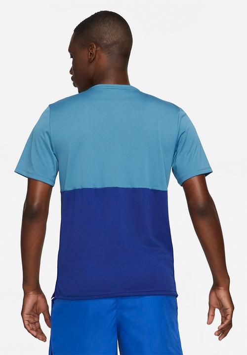 Nike - M nike df wr run top gx short sleeve - blue