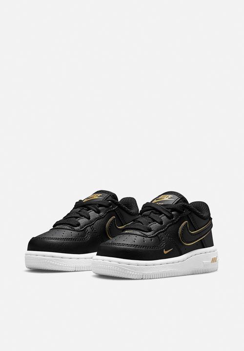 Nike - Nike force 1 lv8 / black/black-metallic gold-white