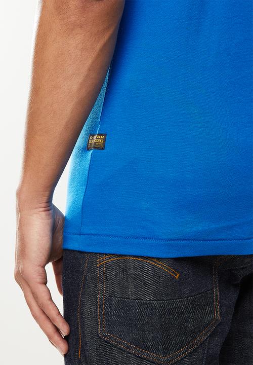 G-STAR - Flock hamburger logo r t - light royal blue
