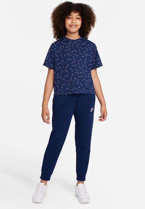 Nike - G nsw tee boxy swsh fetti - blue void