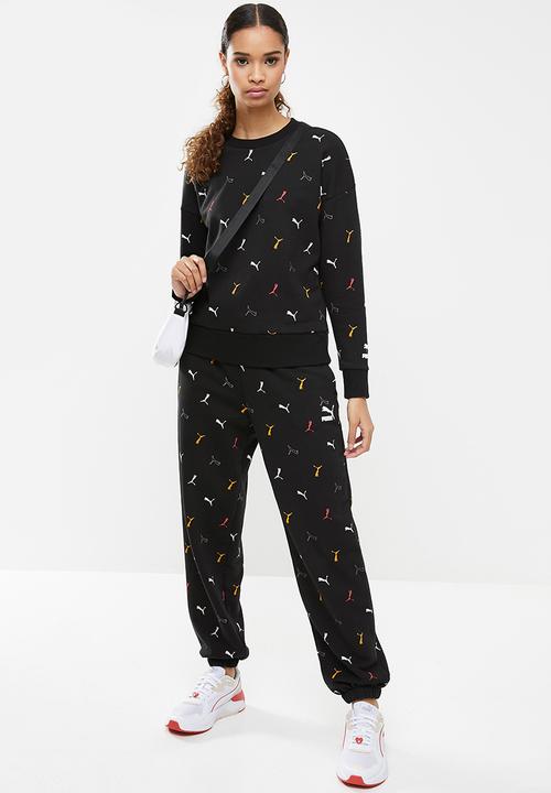 PUMA - Classic graphic aop crew sweat - puma black