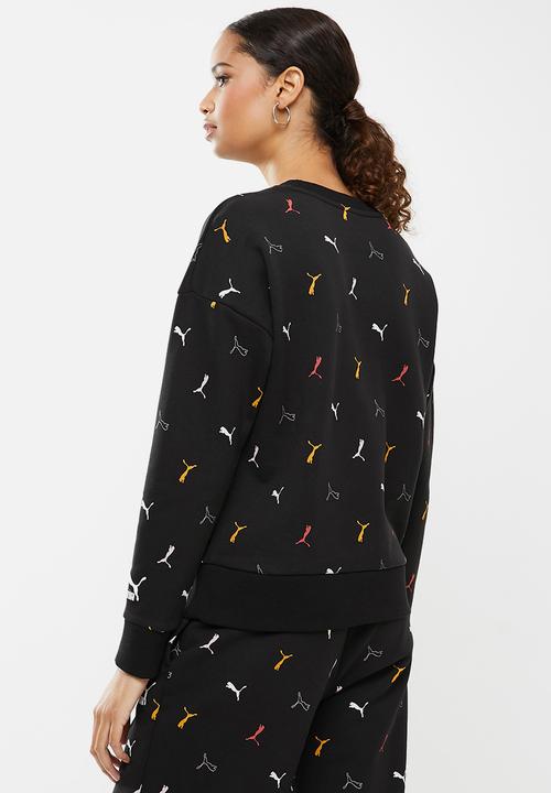 PUMA - Classic graphic aop crew sweat - puma black