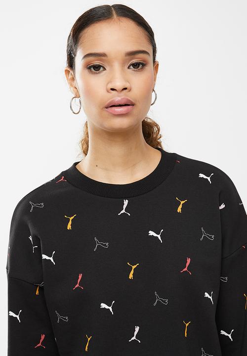 PUMA - Classic graphic aop crew sweat - puma black