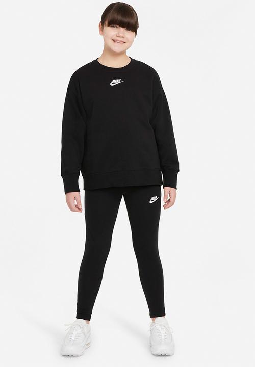Nike - G nsw club flc bf crew lbr - black/white
