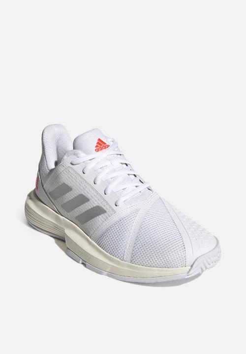 adidas Performance - Courtjam bounce w - h67702 - ftwr white/silver met./solar red