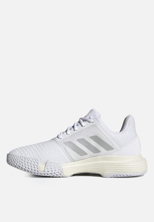 adidas Performance - Courtjam bounce w - h67702 - ftwr white/silver met./solar red