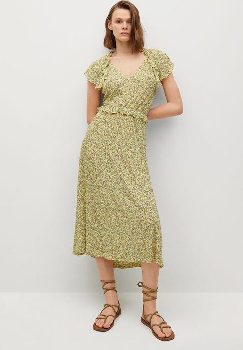 MANGO - Dress graciela - light pastel yellow