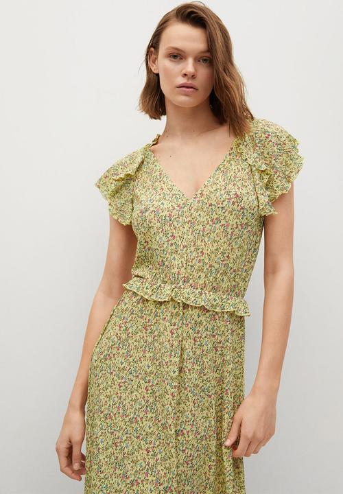 MANGO - Dress graciela - light pastel yellow