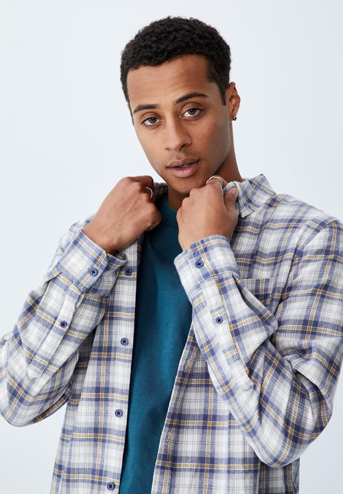 Cotton On - Washed long sleeve check shirt - multi 