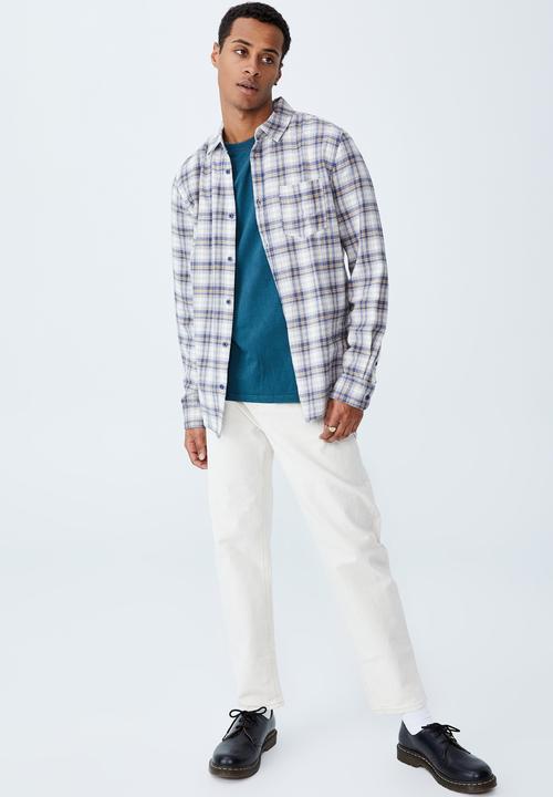 Cotton On - Washed long sleeve check shirt - multi 