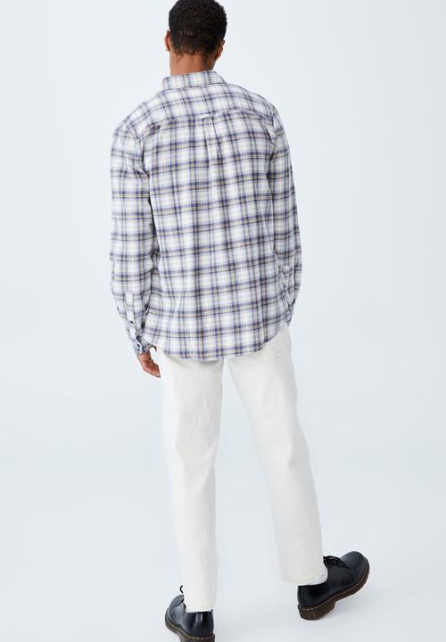 Cotton On - Washed long sleeve check shirt - multi 