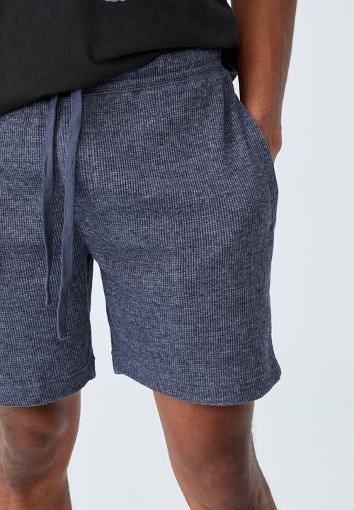Cotton On - Waffle jogger short - navy marle