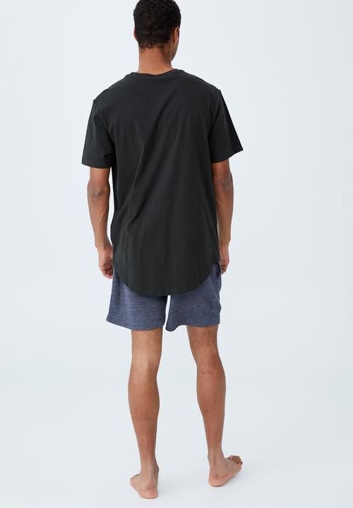 Cotton On - Waffle jogger short - navy marle