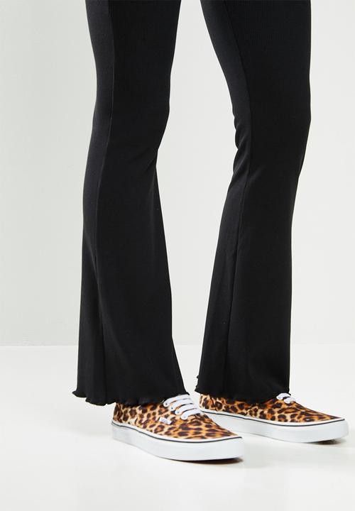 Blake -  Ribbed flare leg trouser - black