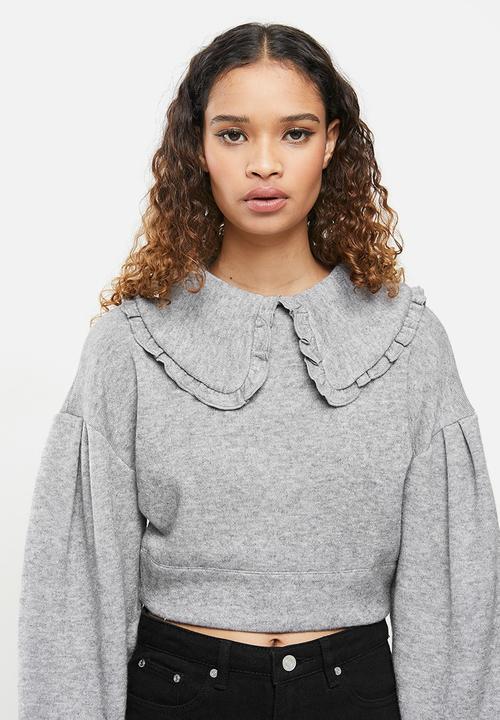 Blake - Peterpan collar pullover - grey