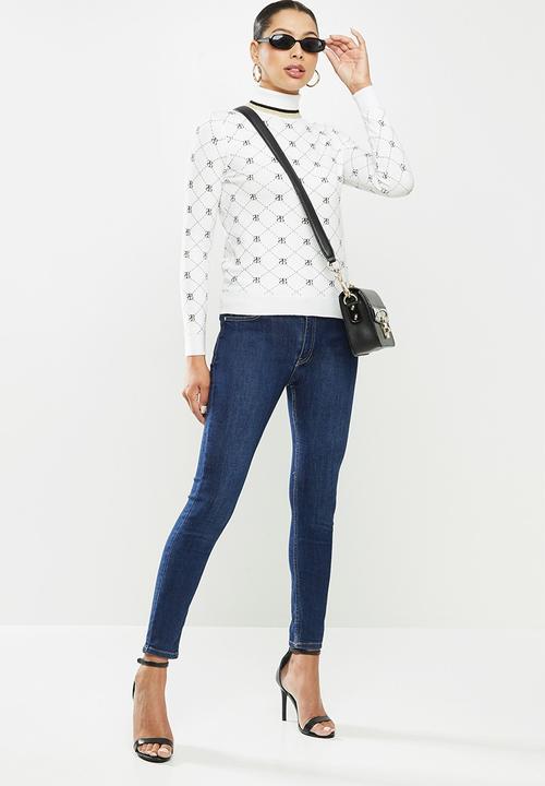 SISSY BOY - Gold rush: all-over repeat print knit with polo neck - multi 