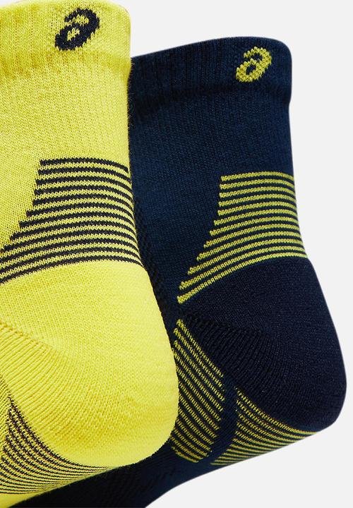 ASICS - 2ppk cushioning sock - peacoat / sour yuzu