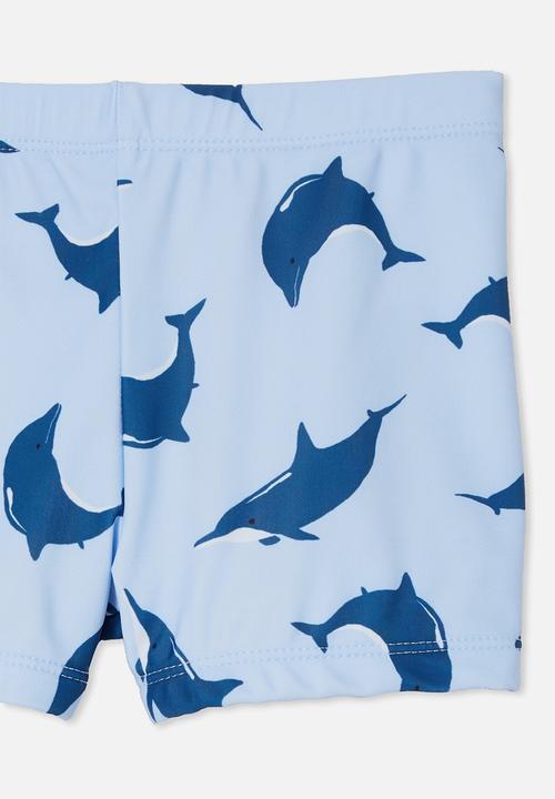 Cotton On - Billy boyleg swim trunk - white water blue 