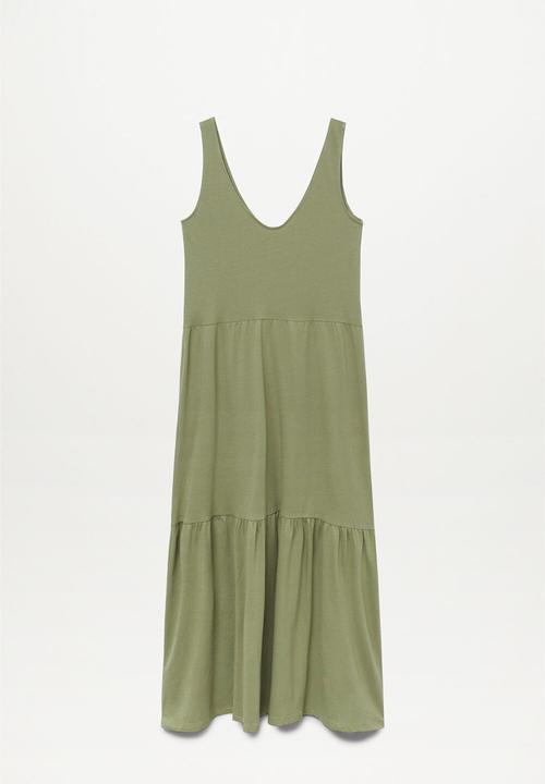 MANGO - Dress masito - khaki