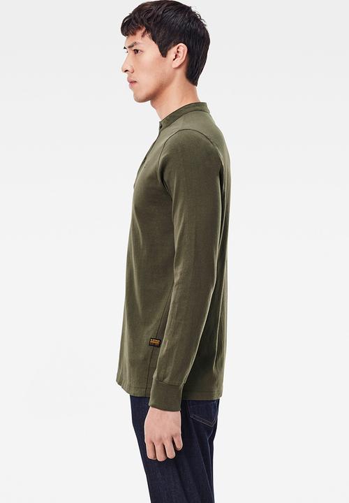 G-STAR - Scan collar long sleeve tee - combat