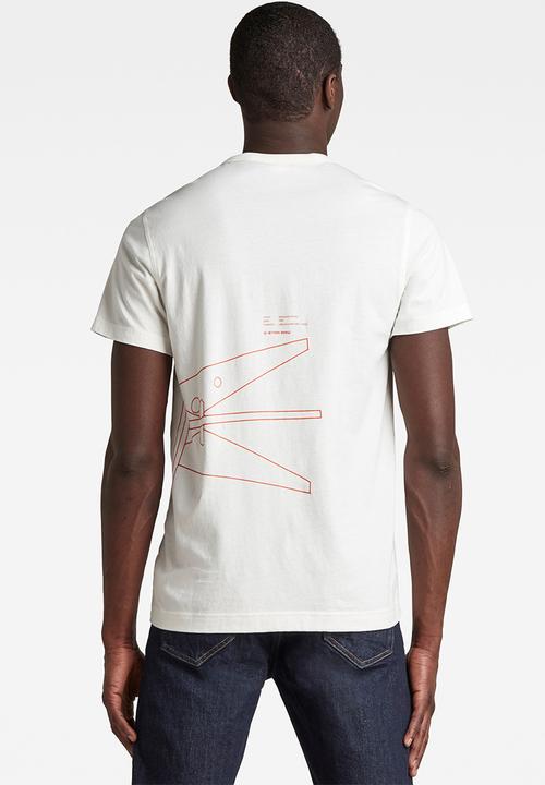 G-STAR - Circle object back graphic short sleeve tee - milk
