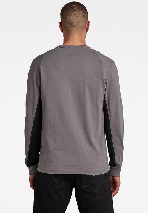G-STAR - Moto neoprene long sleeve tee - magna