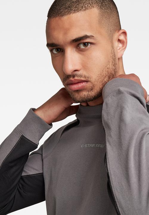 G-STAR - Moto neoprene long sleeve tee - magna