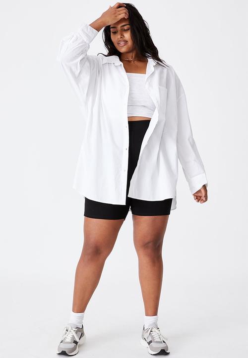 Cotton On - Curve dad shirt - white