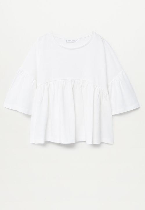 MANGO - Blouse bibi - white