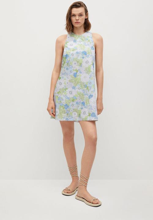 MANGO - Dress vita - light pastel blue