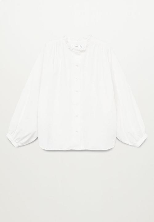 MANGO - Blouse farmer - off white 