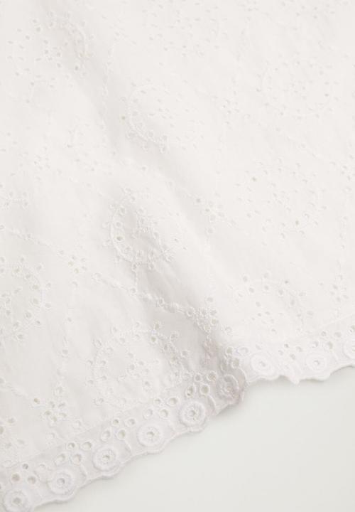 MANGO - Blouse romb - white