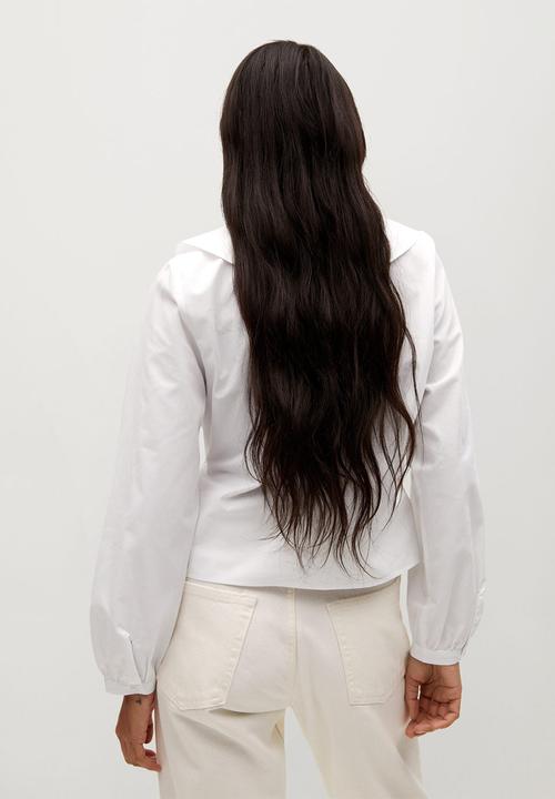 MANGO - Blouse cruz - white