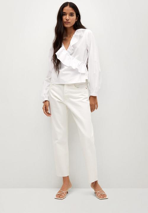 MANGO - Blouse cruz - white