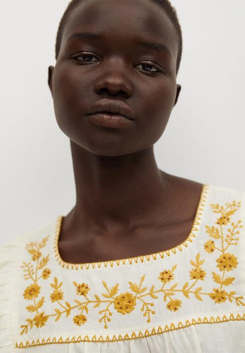 MANGO - Blouse mexican - off white 