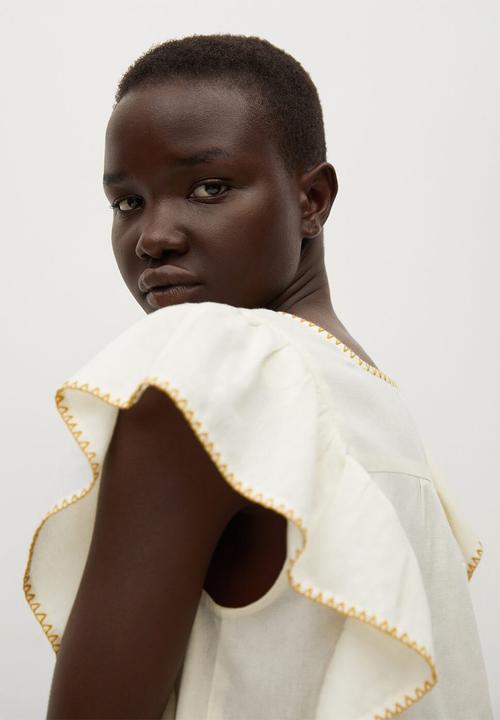 MANGO - Blouse mexican - off white 