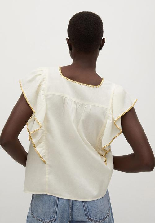 MANGO - Blouse mexican - off white 
