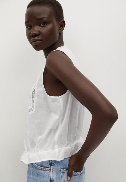 MANGO - Blouse yasmina - white