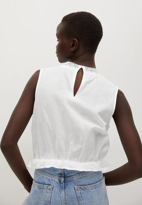 MANGO - Blouse yasmina - white